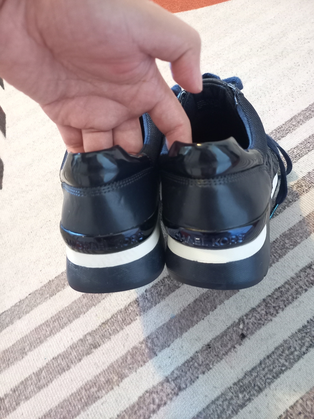 Michael Kors Navy Lace-Up Sneakers - Picture 5 of 8